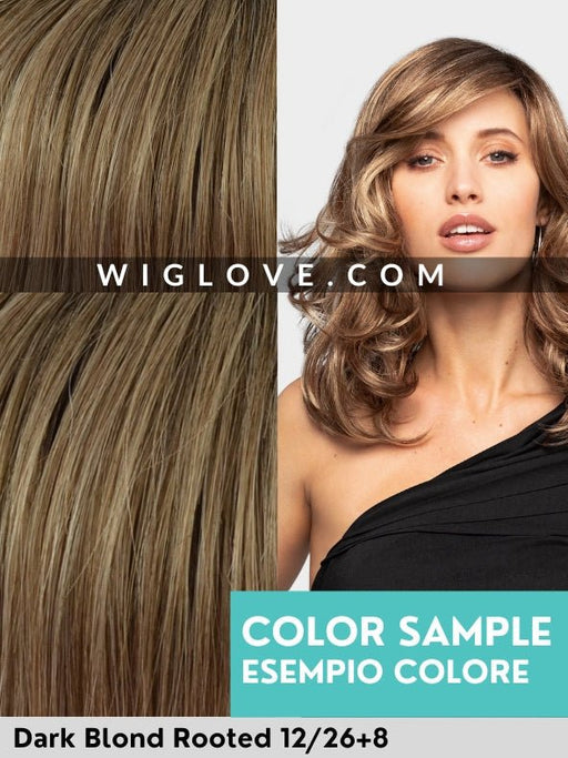 CLOUD - piccolo lace front, riga sinistra - Wig Love - Parrucca SinteticaDark Blond Rooted 12/14/26+12