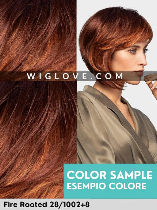 ROSE - fatta a macchina, monofilamento vortice - Wig Love - Parrucca SinteticaFire Rooted 28 - 1002+8