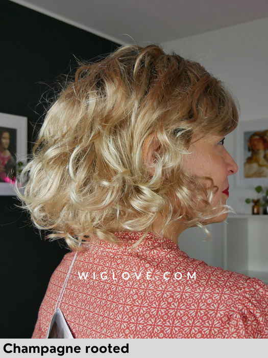 champagne rooted_ellen wille_ girl mono_wavy wig-short wigs_synthetic wigs_parrucca sintetica