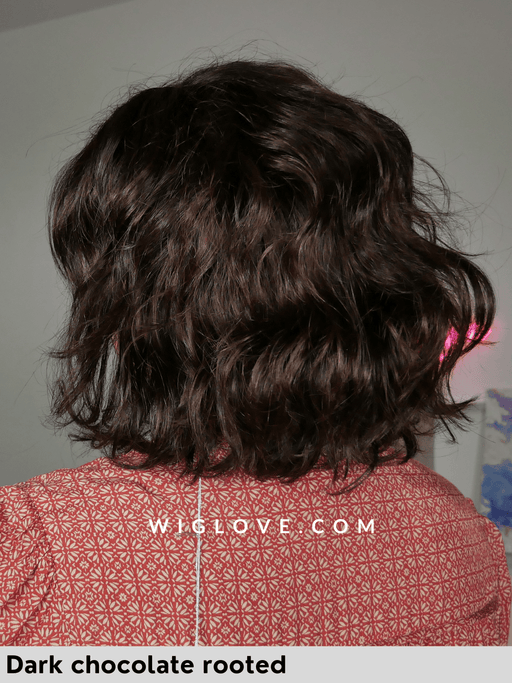 dark chocolate rooted_ellen wille_ girl mono_wavy wig-short wigs_synthetic wigs_parrucca sintetica