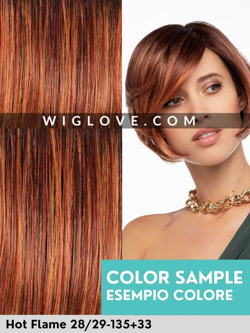 EVER MONO LACE - attaccatura naturale, riga libera - Wig Love - Parrucca SinteticaHot Flame 28/29 - 135+33