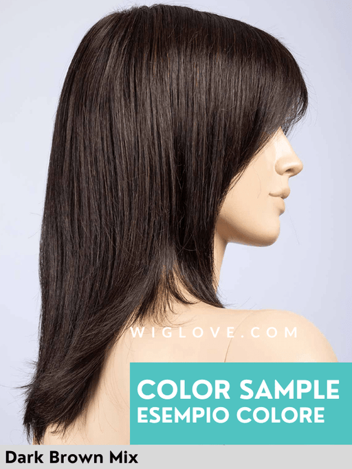 LUNA - attaccatura naturale, monofilamento al vortice - Wig Love - Parrucca SinteticaDark Brown Mix