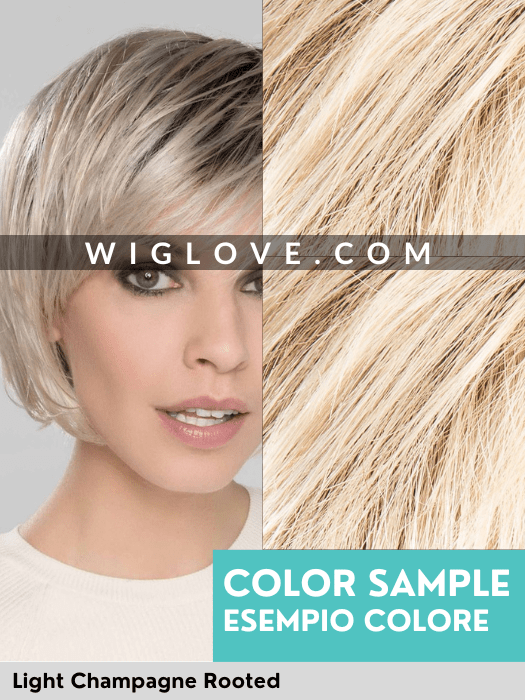 ICONE DELUXE - attaccatura naturale, riga libera, fatta a mano - Wig Love - Parrucca SinteticaLight Champagne Rooted