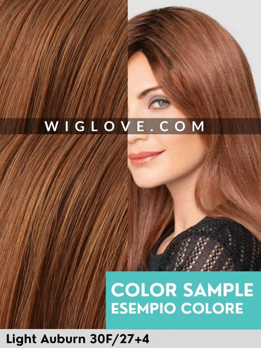 MIKA LARGE - attaccatura naturale, riga sinistra - Wig Love - Parrucca SinteticaLight Auburn 30F/27+4