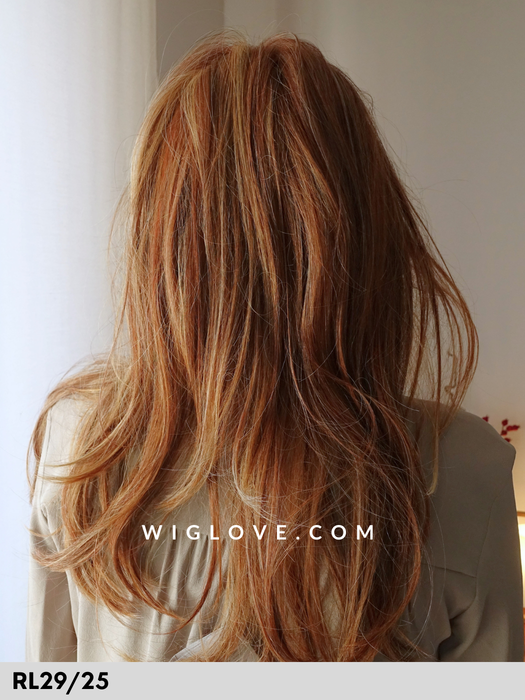 nature deluxe long gisela mayer parrucca fatta a mano con lacefront e riga libera retro chiuso taglia M sintetica termoresistente piastrabile parrucca per chemioterapia o alopecia dispositivo medico ce