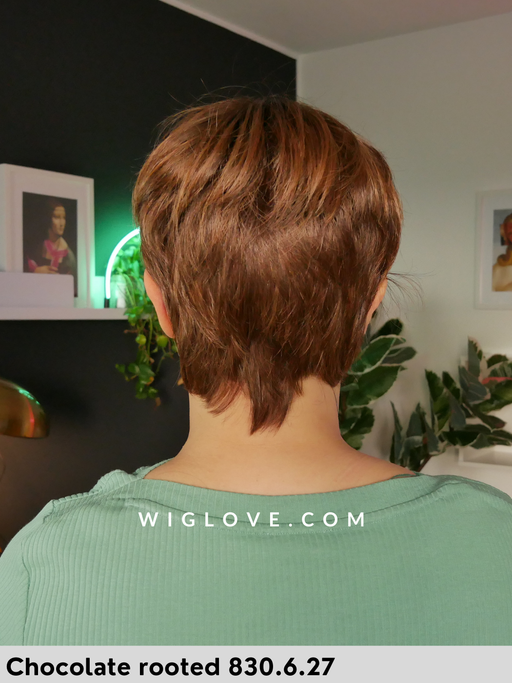 NOVEL DELUXE - 100% fatta a mano, attaccatura naturale, riga libera - Wig Love - Parrucca SinteticaSilver Blonde Rooted