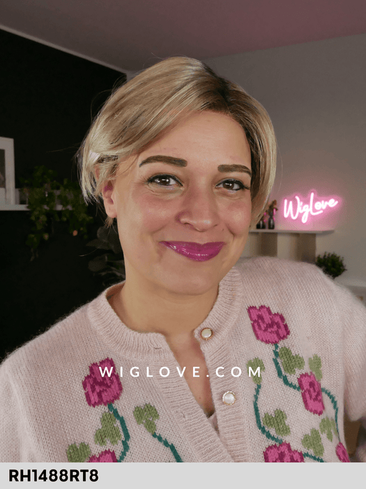 perry estetica designs parrucca corta carrè pizie cut lacefront riga isnistra fibra sintetica tradizionale 