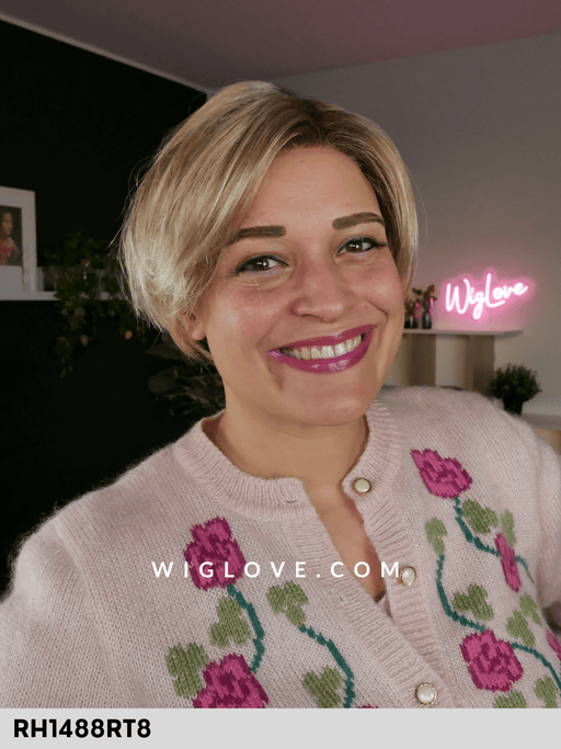 perry estetica designs parrucca corta carrè pizie cut lacefront riga isnistra fibra sintetica tradizionale 