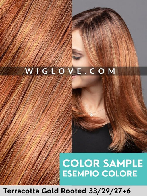 FINIA LACE PART - piccolo lace front, riga sinistra - Wig Love - Parrucca SinteticaTerracotta Gold R 33/29/27+6