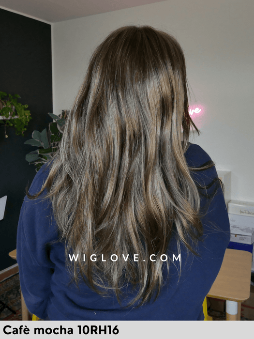 zara lite jon renau parrucca sintetica lunga e scalata 100% fatta a mano lacefront attaccatura naturale riga libera monofilamento retro chiuso poliuretano