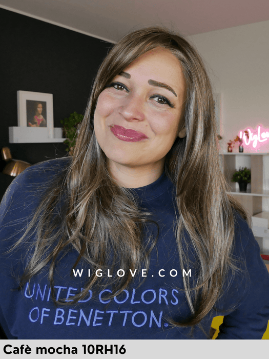 zara lite jon renau parrucca sintetica lunga e scalata 100% fatta a mano lacefront attaccatura naturale riga libera monofilamento retro chiuso poliuretano