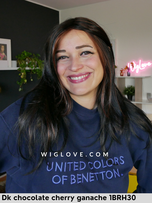 zara jon renau parrucca lunga sintetica tradizionale attaccatura naturale lacefront riga libera monofilamento esteso retro fatta a macchina taglia S, M,L 