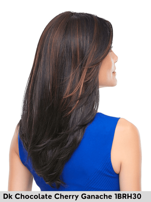 ALESSANDRA - riga libera, attaccatura naturale - Wig Love - Parrucca SinteticaDk Chocolate Cherry Ganache