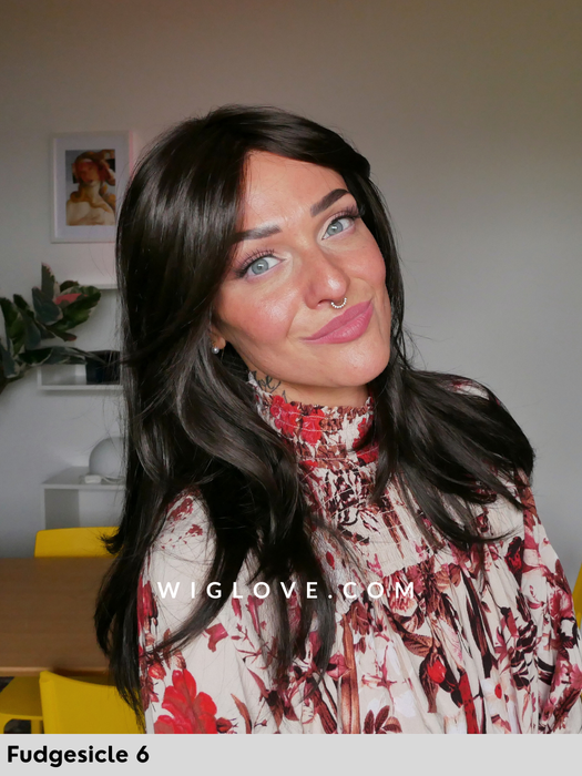 alessandra jon renau parrucca lunga e scalata attaccatura naturale riga libera retro aperto wig parrucca sintetica tradizionale