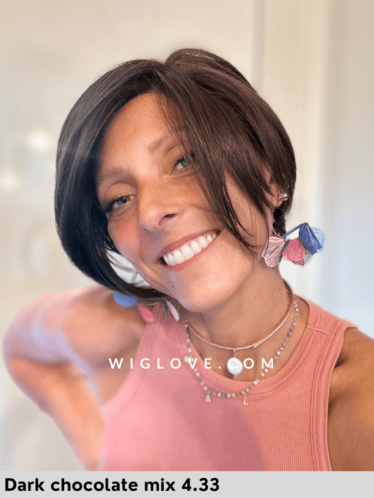 aletta mono part ellen wille attaccatura naturale riga sinistra lacefront parrucca corta e scalata in fibra sintetica termoresistente 