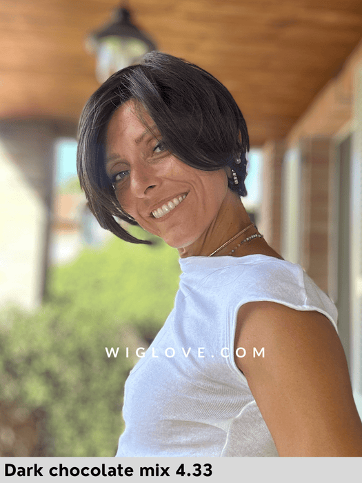 aletta mono part ellen wille attaccatura naturale riga sinistra lacefront parrucca corta e scalata in fibra sintetica termoresistente 