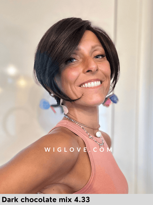 aletta mono part ellen wille attaccatura naturale riga sinistra lacefront parrucca corta e scalata in fibra sintetica termoresistente 