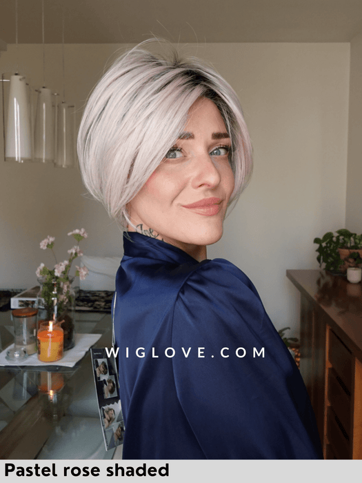 aletta mono part ellen wille attaccatura naturale riga sinistra lacefront parrucca corta e scalata in fibra sintetica termoresistente 