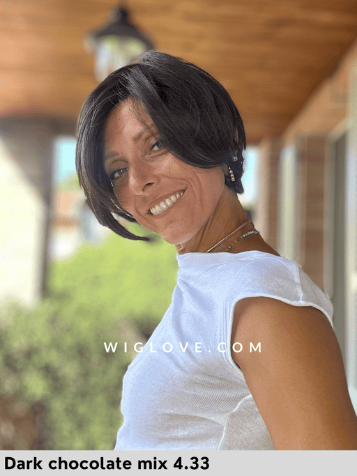 aletta mono part ellen wille attaccatura naturale riga sinistra lacefront parrucca corta e scalata in fibra sintetica termoresistente 