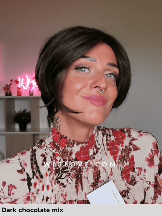 aletta mono part ellen wille attaccatura naturale riga sinistra lacefront parrucca corta e scalata in fibra sintetica termoresistente 