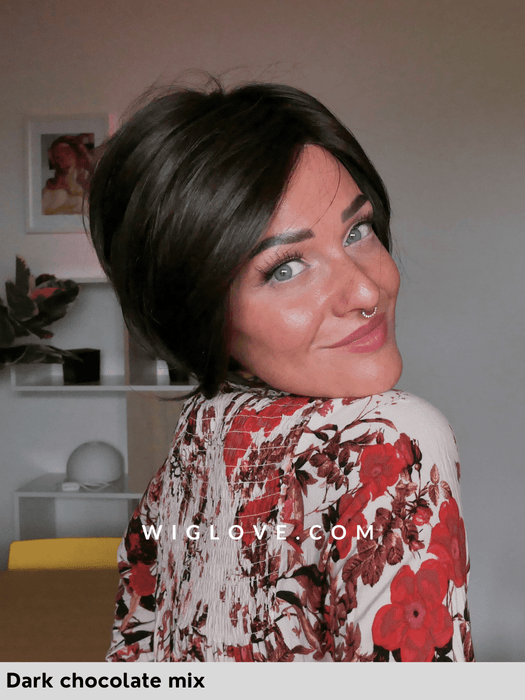 aletta mono part ellen wille attaccatura naturale riga sinistra lacefront parrucca corta e scalata in fibra sintetica termoresistente 