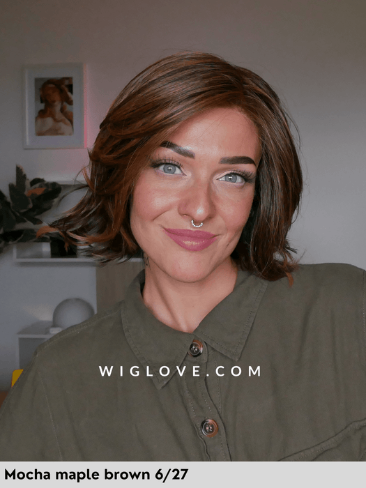 alicante belle tress parrucca termoresistente lacefront attaccatura naturale riga sinistra coolest ash brown city collection piega mossa
