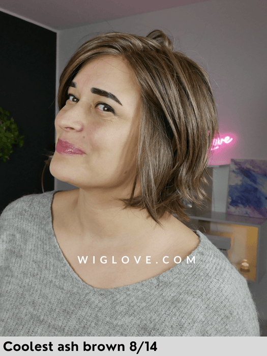 alicante belle tress parrucca termoresistente lacefront attaccatura naturale riga sinistra coolest ash brown city collection piega mossa
