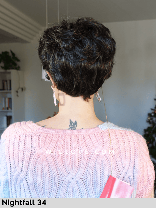 allure jon renau parrucca sintetica corta 100% fatta a macchina basic cap pixie cut 3 taglie nightfall 34