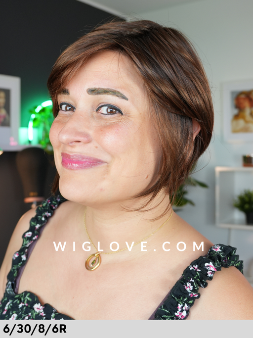 amethyst di rokoko hair company dispositivo medico ce parrucca sintetica fatta a mano carrè scalato leggera basso volume