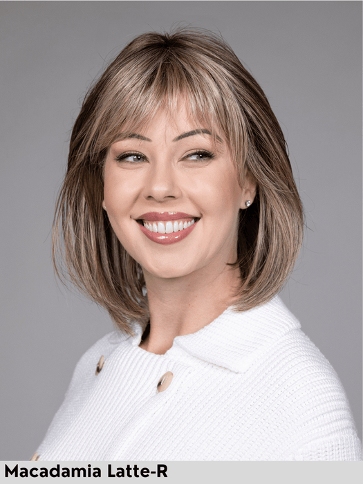 AMSTERDAM - riga centrale, attaccatura naturale - Wig Love - Parrucca SinteticaMacadamia Latte Rooted