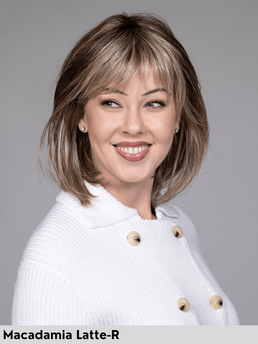 AMSTERDAM - riga centrale, attaccatura naturale - Wig Love - Parrucca SinteticaMacadamia Latte Rooted