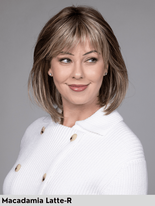 AMSTERDAM - riga centrale, attaccatura naturale - Wig Love - Parrucca SinteticaMacadamia Latte Rooted