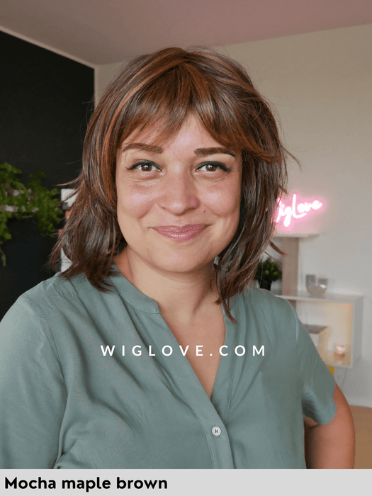 Amsterdam di belle tress caschetto mosso in fibra sintetica piastrabile lacefront iga sinistra city collection retro aperto fatto a macchina