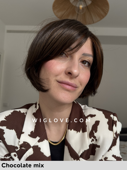 AMY DELUXE - Taglia M - attaccatura naturale, 100% fatta a mano