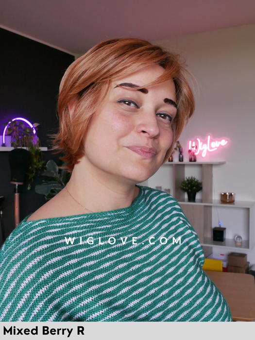 andrews belle tress parrucca corta carrè scalato fatta a mano fibra sintetica termoresistente lacefront esteso poliuretano antiscivolo