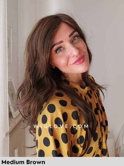 angelica pm noriko parrucca lunga sintetica scalata no lacefront riga in monofilamento piega liscia 