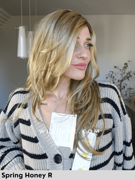 angelica pm noriko parrucca lunga sintetica scalata no lacefront riga in monofilamento piega liscia 