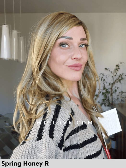 angelica pm noriko parrucca lunga sintetica scalata no lacefront riga in monofilamento piega liscia 