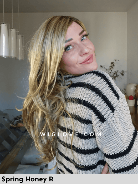 angelica pm noriko parrucca lunga sintetica scalata no lacefront riga in monofilamento piega liscia 