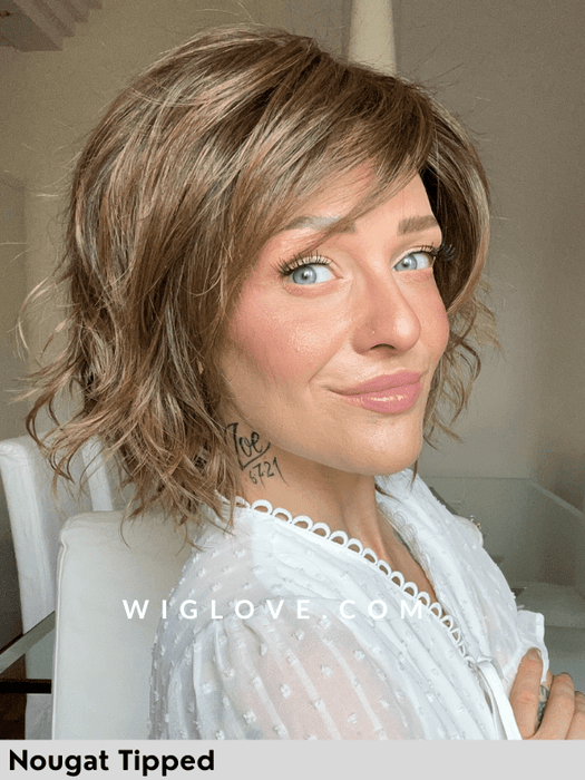 ANIMA - piccolo lace front e monofilamento vortice - Wig Love - Parrucca SinteticaNougat Tipped