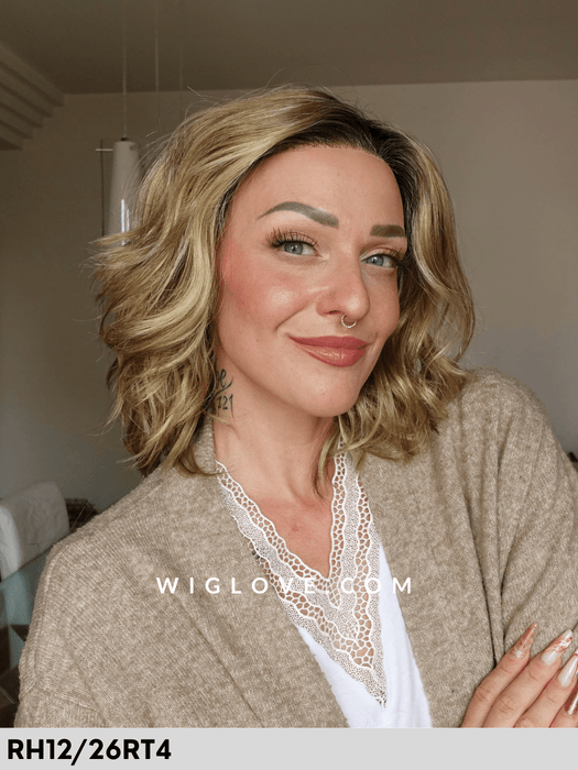 arlo estetica designs essentials collection parrucca mossa alle spalle sintetica riga sinistra lacefront attaccatura naturale lunghezza media beach waves 
