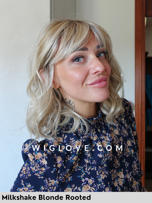 athens belle tress parrucca mossa  on frangetta lacefront riga centrale city collection taglia M monofilamento