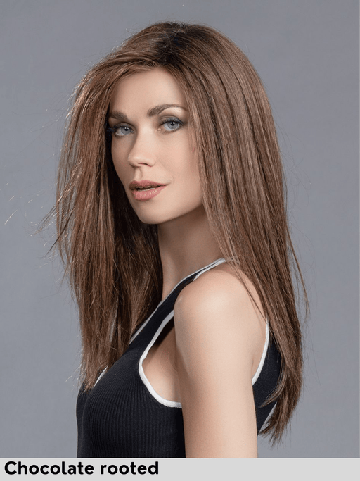 parrucca donna capelli misti per alopecia tumore chemio. Taglio lungo liscio ellen wille attract. Parrucca invisibile