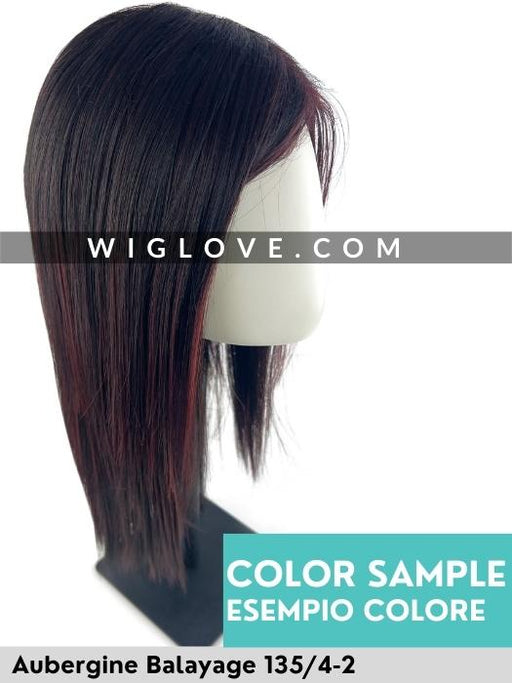HI UNO - piccolo lace front, riga centrale - Wig Love - Parrucca SinteticaAubergine Balayage