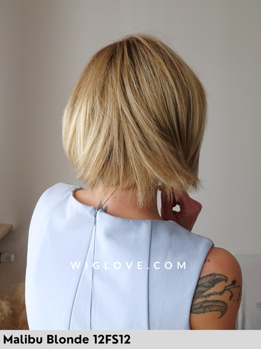 ava jon renau parrucca caschetto liscio 100% fatta a mano sintetica tradizionale lacefront riga libera monofilamento taglia M