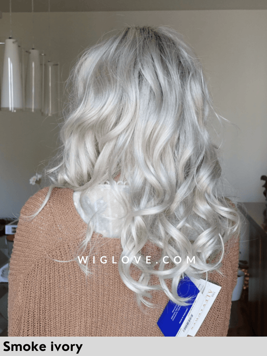 avalon parrucca sintetica alexander couture mossa lunga e scalata attaccatura naturale, fatta a macchina