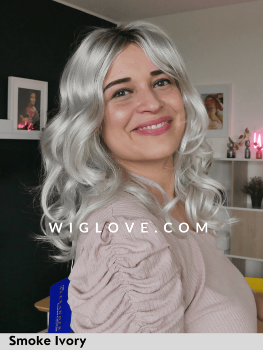 AVALON - Pronta Consegna 24/48 ore - Wig Love - Parrucca SinteticaSmoke Ivory