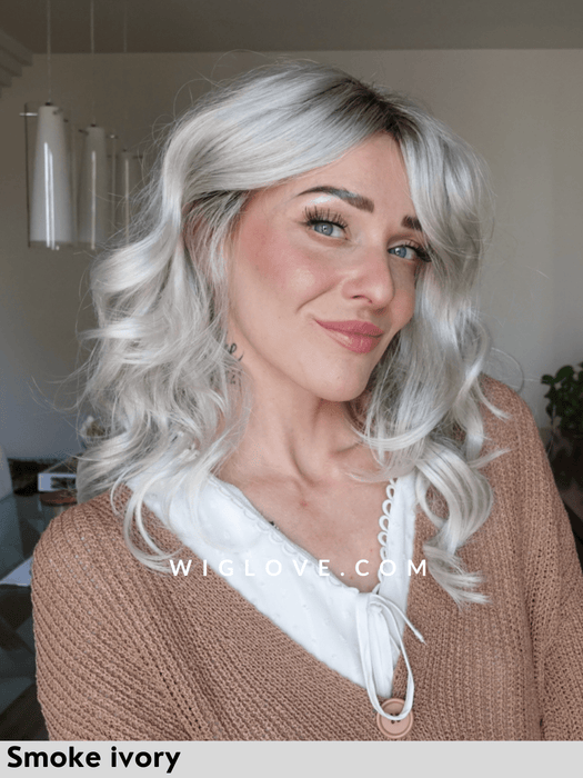 avalon parrucca sintetica alexander couture mossa lunga e scalata attaccatura naturale, fatta a macchina