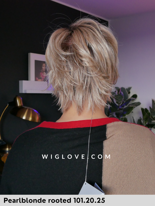 AVENUE SMALL SOFT - Taglia S - 100% fatta a mano, riga sinistra, attaccatura naturale, doppio monofilamento (Copia) - Wig Love - Parrucca Sintetica