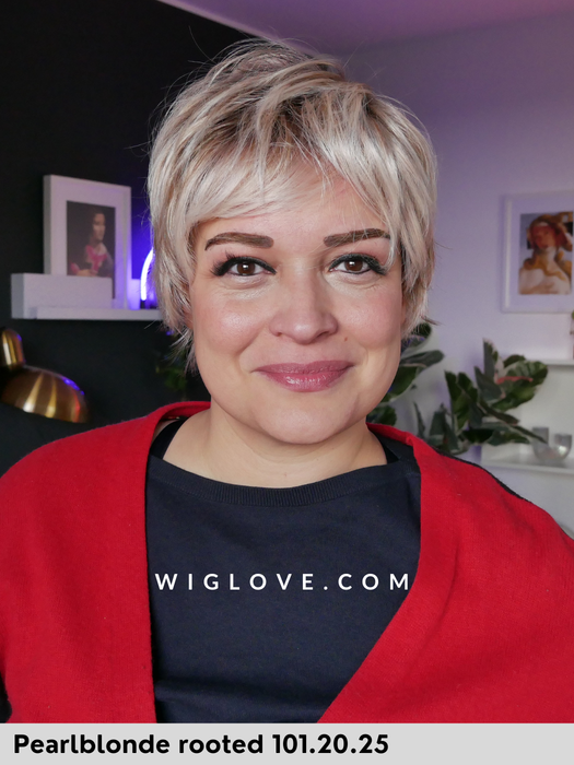 AVENUE SMALL SOFT - Taglia S - 100% fatta a mano, riga sinistra, attaccatura naturale, doppio monofilamento (Copia) - Wig Love - Parrucca Sintetica